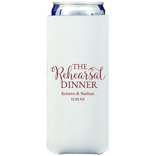 The Rehearsal Dinner Collapsible Slim Koozies